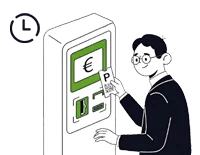 pagamento-anticipato Prepaid parking payment at the automatic pay station