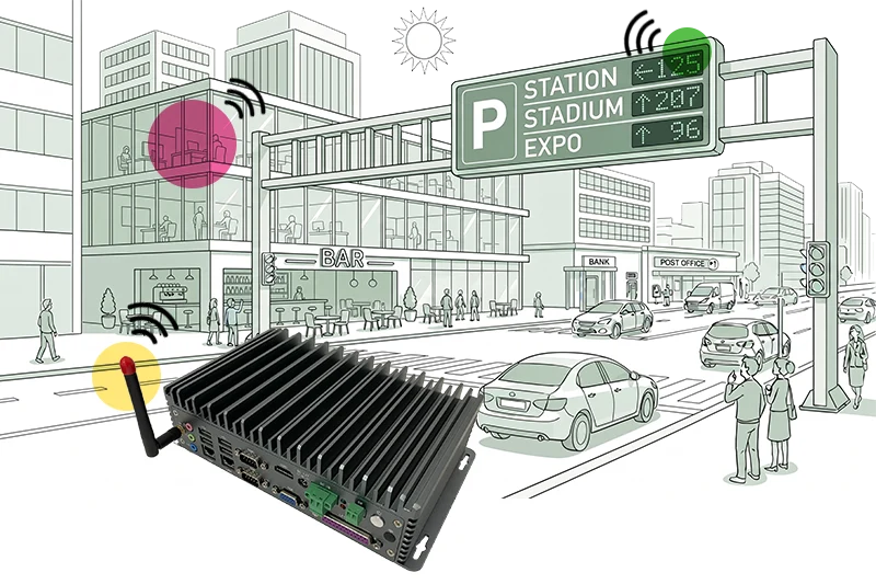 Viatron urban paid parking systems with REST API for urban mobility information and territorial governance, real‑time occupancy data to reduce traffic, emissions and optimize revenues.